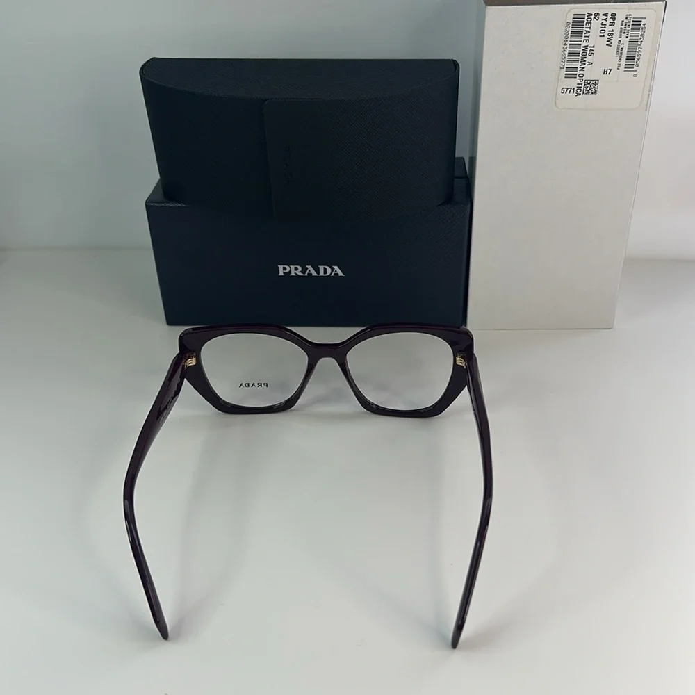 💯- New Authentic Prada PR 18WV VIY1O1 52 - Garnet Eyeglasses